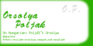 orsolya poljak business card